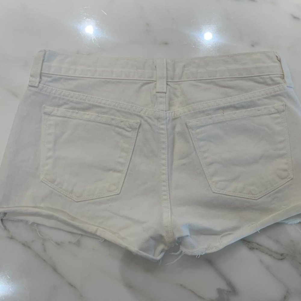 J Brand off white mini shorts